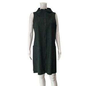 Maria Pinto Green Black Mini Zip Scuba Dress size Small